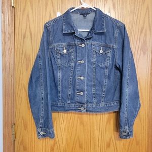 Lands End Jean Jacket, Size Medium. Cotton/Spandex